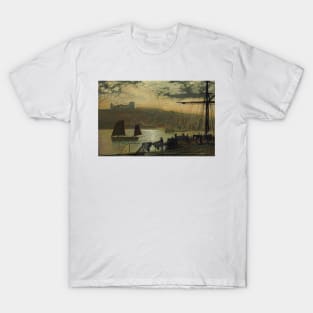 Whitby Abbey And Church by John Atkinson Grimshaw T-Shirt